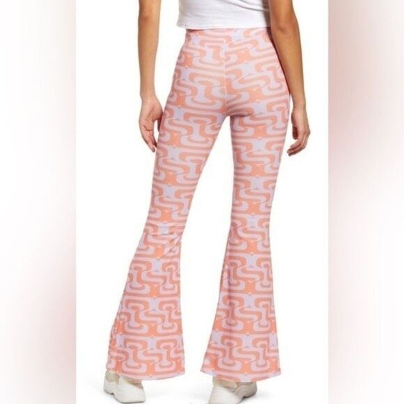 NWT Retro Bell Bottom Stretchy Flare Pants 70s 80s Hippie Rave Festival Disco 2 - Picture 2 of 10